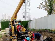 江蘇蘇州湖東110千伏變電站3号主變擴建工程線路工程頂管部分